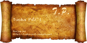 Tuska Pál névjegykártya